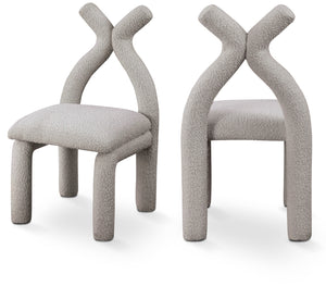 Xena Taupe Boucle Fabric Accent/Dining Chair 884Taupe-C Meridian Furniture