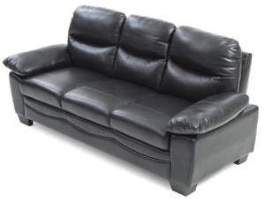 English Elm Marta Black G677-S Sofa – Glove Soft PU, Pocket Coil Support, Removable Backs, Durable 35x78x33" B078108387