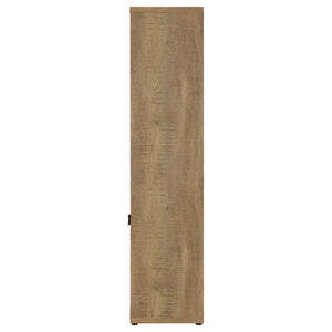 English Elm Noriega Mango 3-Shelf Media Tower Bookcase with Lower Melamine Cabinet, Rustic Saw-Mark Finish, Compact Storage and Display Solutions for Books, Decor and Electronics B062P375542