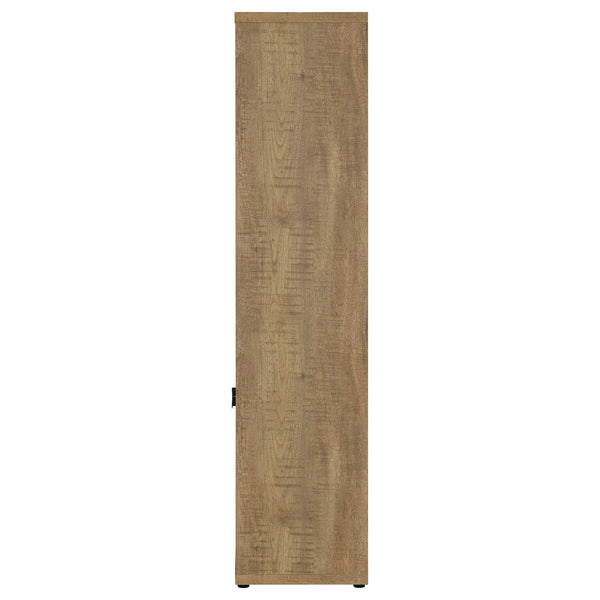 English Elm Noriega Mango 3-Shelf Media Tower Bookcase with Lower Melamine Cabinet, Rustic Saw-Mark Finish, Compact Storage and Display Solutions for Books, Decor and Electronics B062P375542