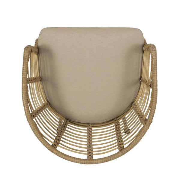 English Elm Randy Outdoor Woven Rattan Accent Chair Set of Two for Patio or Balcony Use N769P334784A