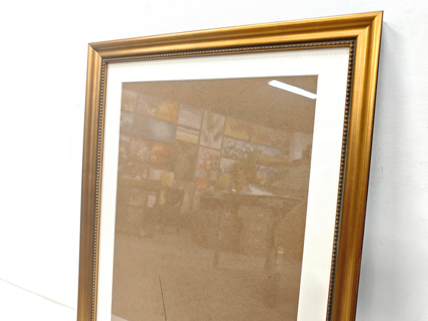 English Elm 18x24 Solid Wood Picture Frame with Replaceable Canvas, Acrylic Glass, Sturdy Backboard for Elegant Wall Decor Gold T3976P383244