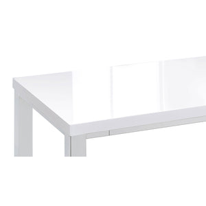 English Elm Nimitz Sleek High-Gloss White & Chrome 5-Piece Pub Bar Set — Modern Steel Frame, Durable MDF Seats B062P333393