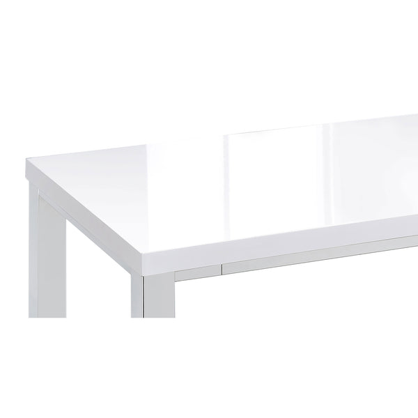 English Elm Nimitz Sleek High-Gloss White & Chrome 5-Piece Pub Bar Set — Modern Steel Frame, Durable MDF Seats B062P333393