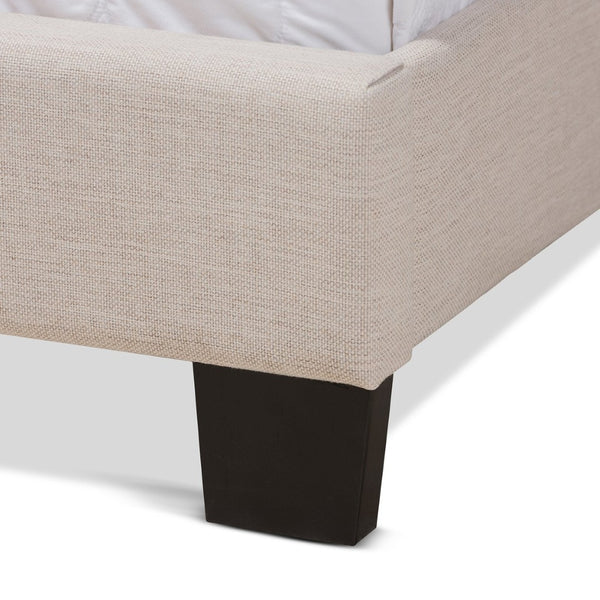 Baxton Studio Baxton Studio Lisette King Size Bed - Modern Beige Upholstered Design with Comfortable Support CF8031B-Beige-King