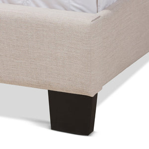 Baxton Studio Baxton Studio Lisette Full Size Bed - Modern Upholstered Beige Design with Plush Comfort & Style CF8031B-Beige-Full