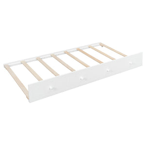 English Elm Twin Canopy Daybed with Pull Out Trundle Pinewood Frame for Kids or Guest Rooms N708P373423K