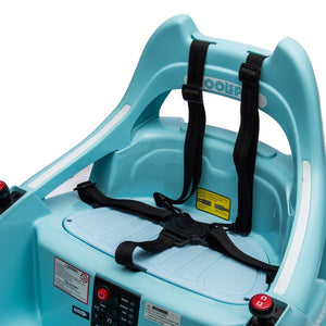 English Elm 12v Kids Ride on Bumper Car with 360 Spin Led Lights Bluetooth and Parental Remote Blue W1578P198508