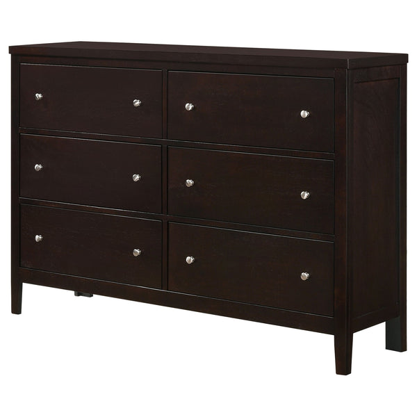 English Elm Wedgewood Cappuccino 6-Drawer Dresser with Rich Wood Finish, Spacious Storage for Linens & Clothing B062P375410