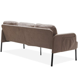 English Elm 3 Seater Polyester Upholstered Sofa Compact Modern Couch for Apartment Living W1164P239083