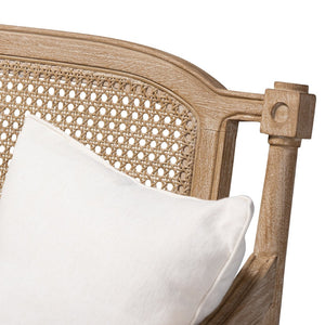 Baxton Studio Baxton Studio Clemence Loveseat - Elegant French Provincial Ivory Upholstered Charm for Any Space ASS1038-LS