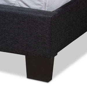 Baxton Studio Baxton Studio Lisette Charcoal Grey Upholstered Queen Bed with Modern Design & Easy Assembly CF8031B-Charcoal-Queen