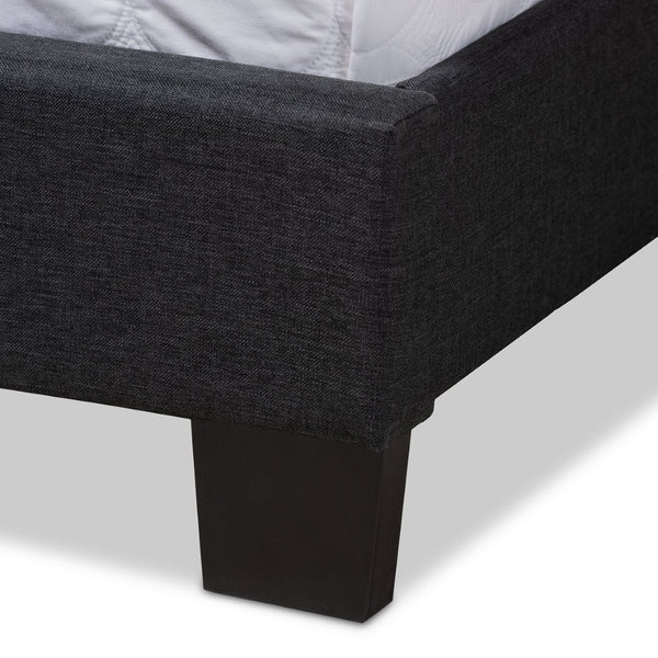 Baxton Studio Baxton Studio Lisette Charcoal Grey Upholstered Queen Bed with Modern Design & Easy Assembly CF8031B-Charcoal-Queen