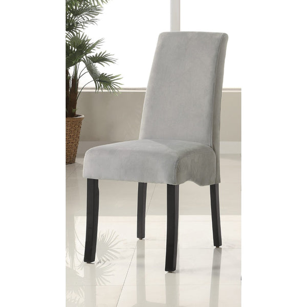 English Elm Set Of 2 Contemporary Velvet Upholstered Dining Chairs - Grey & Black, Stylish Comfort For Any Space B016P223085-GIGA