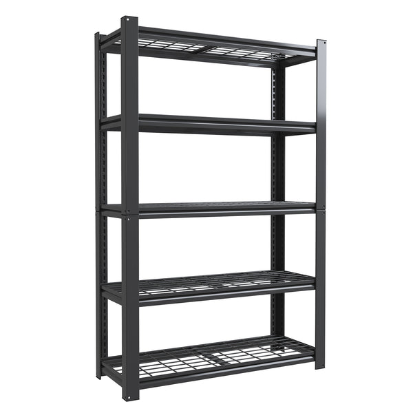 English Elm 72"H 5-Tier Heavy Duty Wire Shelving Rack, 2000 lb Capacity, Adjustable Metal Storage Organizer for Garage Pantry Kitchen - Rust-Resistant Durable Design (35.43" W x 15.75" D) T2398P306288