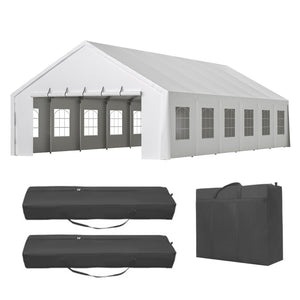 English Elm 20x40ft Heavy Duty Galvanized Steel Frame Party Tent Waterproof Outdoor Wedding Canopy W1422S00064