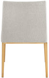 Haines Beige Linen Textured Polyester Fabric Dining Chair 885Beige-C Meridian Furniture