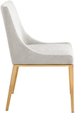 Haines Beige Linen Textured Polyester Fabric Dining Chair 885Beige-C Meridian Furniture