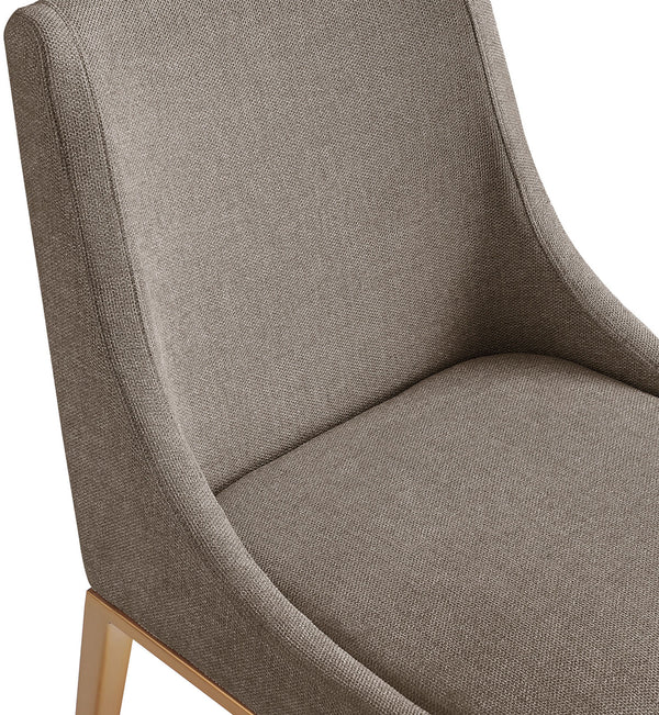 Haines Brown Linen Textured Polyester Fabric Dining Chair 885Brown-C Meridian Furniture