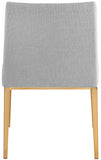 Haines Dark Charcoal Grey Linen Textured Polyester Fabric Dining Chair 885Grey-C Meridian Furniture