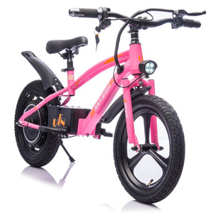 English Elm 24v Kids Electric Dirt Bike 300w Motor 16in Pneumatic Tires Adjustable Seat Ages 5 to 12 Pink W1578P335443