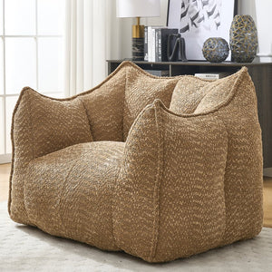 English Elm Sofa plush beanbag chair with superfiber cover and resilient foam filling for ultimate home comfort and relaxation Coffee W1996P252265