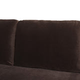 English Elm Knox 84" Modern Farmhouse Sofa, Deep Brown Performance Velvet