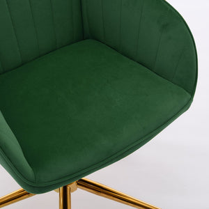 English Elm TY Velvet Ergonomic Office Chair in Green with Memory Foam Cushion, Lumbar Support & Swivel Comfort W2311P220186