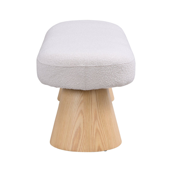 English Elm Christopher Knight Home® - Dining Modern Farmhouse 49" Storage Bench with Fabric Upholstery, Wood Legs, 300LB Capacity, Beige Decor Helper N779P253575W