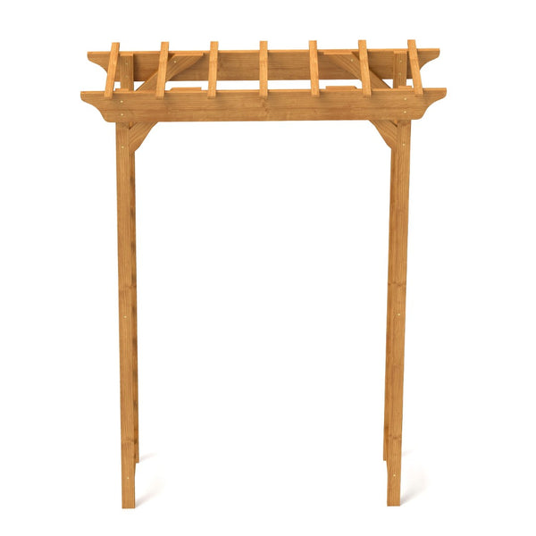 English Elm Wooden Garden Arch Solid Frame Backyard Trellis for Climbing Plants Wedding Ceremony W2640P225585