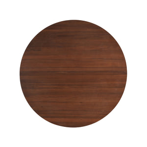 English Elm Christopher Knight Home® - 48" Round Dining Table - Classic Farmhouse Charm, Seats 4, Solid Wood & Mdf, Easy Care, Warm Walnut Finish N771P240935T