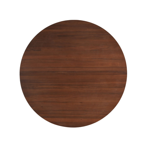 English Elm Christopher Knight Home® - 48" Round Dining Table - Classic Farmhouse Charm, Seats 4, Solid Wood & Mdf, Easy Care, Warm Walnut Finish N771P240935T