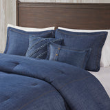 Woolrich Perry Casual Oversized Denim Comforter Set WR10-2194 Blue