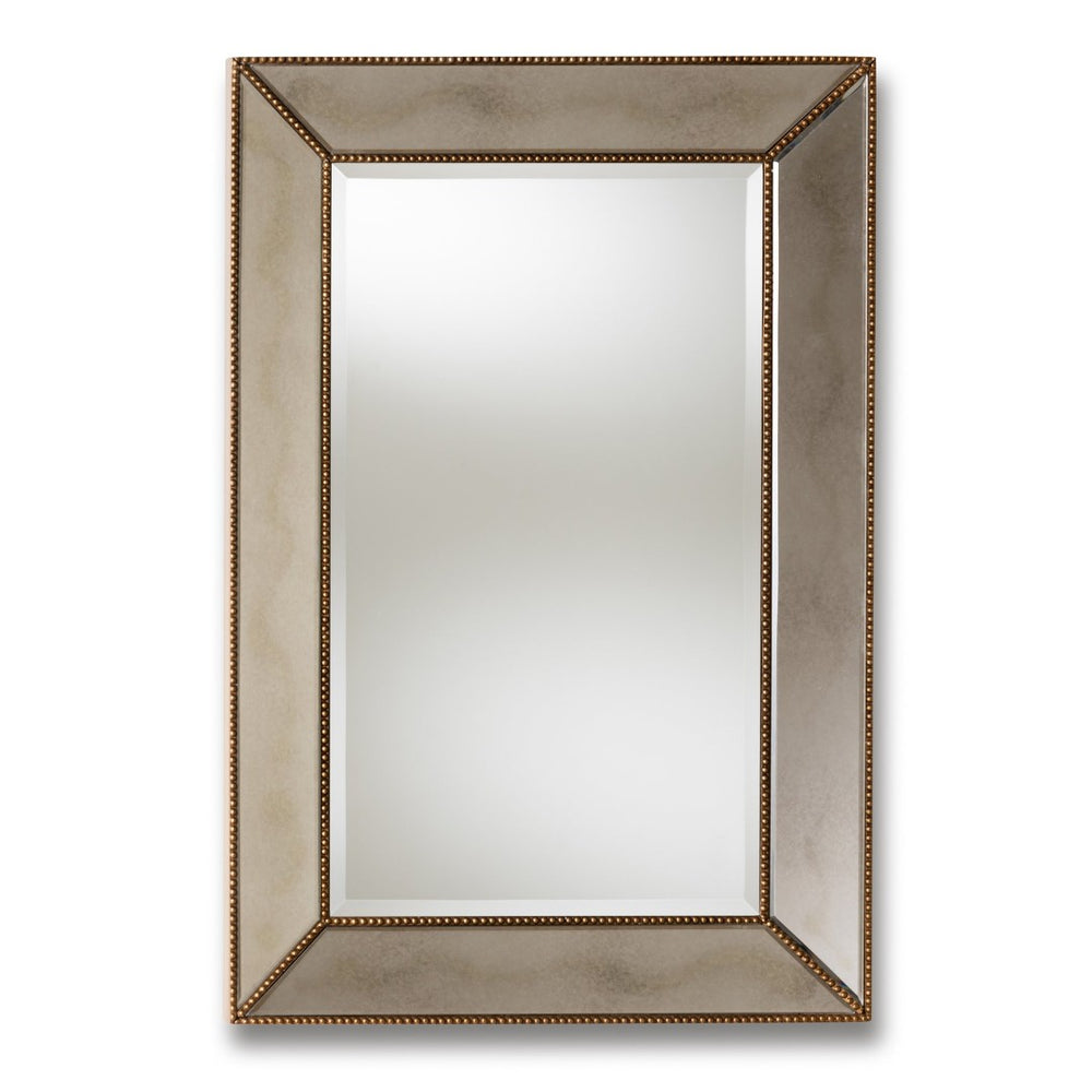 Baxton Studio Baxton Studio Neva Elegant Antique Gold Accent Wall Mirror – Versatile, Timeless Design for Any Room RXW-6177