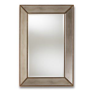 Baxton Studio Baxton Studio Neva Elegant Antique Gold Accent Wall Mirror – Versatile, Timeless Design for Any Room RXW-6177