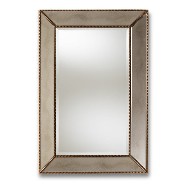 Baxton Studio Baxton Studio Neva Elegant Antique Gold Accent Wall Mirror – Versatile, Timeless Design for Any Room RXW-6177