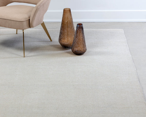 Sunpan WHISTLER Hand-Loomed Wool-Blend Rug - Elegant Black and Neutral Design for Any Living Space White 106242