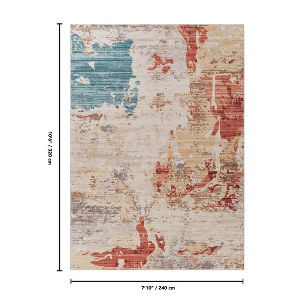 English Elm Jewel Abstract Multi-color Area Rug Bold Low Pile Living Room Statement Floor B186P428922