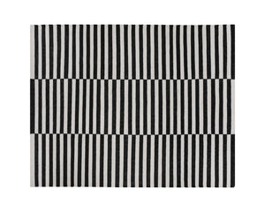 Sunpan Zigby Hand-Woven Rug - Sustainable Black and Ivory Design Perfect for Mid-Century Modern Spaces 8' X 10'