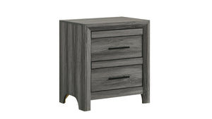 English Elm Denver Modern 2-Drawer Nightstand In Versatile Gray Wood Finish For Stylish Bedroom Storage Solutions B009P272309