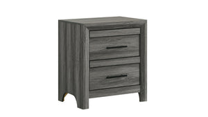 English Elm Denver Modern Twin 5-Piece Bedroom Set in Gray — Contemporary Wood Bed, Nightstand, Dresser, Chest & Mirror (Coordinated) B009S02018
