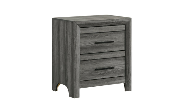 English Elm Denver Modern Twin 5-Piece Bedroom Set in Gray — Contemporary Wood Bed, Nightstand, Dresser, Chest & Mirror (Coordinated) B009S02018
