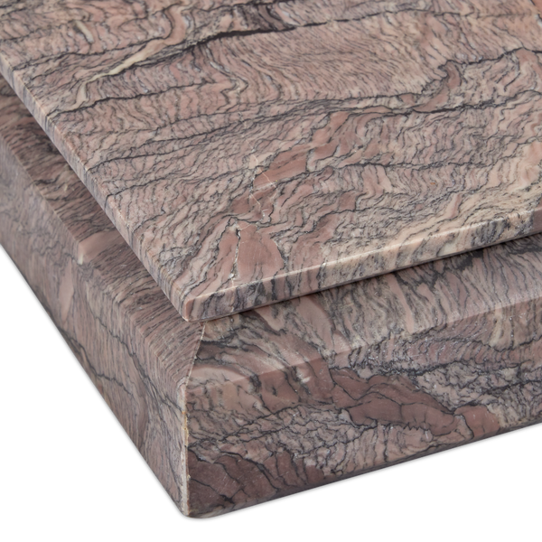 Leslie Breccia Marble Box - Unique Handcrafted Decorative Storage with Natural Gray Variation & Style