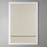 Madison Park Como Modern/Contemporary Printed Faux Silk Room Darkening Cordless Roman Shade MP40-7438 Ivory