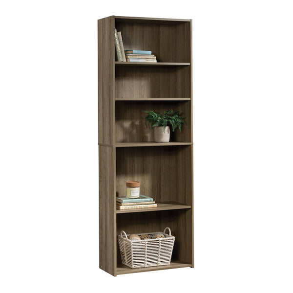 English Elm 5-Shelf Bookcase In Warm Brown Finish – Stylish, Durable Storage With Adjustable Shelves For Any Room B356P402599