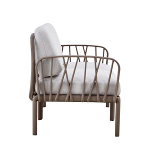 English Elm Patio Modern Single Sofa Chair With Soft Cushion - Weatherproof & Lightweight For Indoor/Outdoor Use W370S00040-GIGA