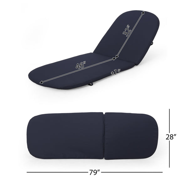 English Elm Christopher Knight Home® - 68020.00Cush-Navy Stylish Outdoor Chaise Lounge Cushion Set – Water-Resistant, Easy Care, Comfortable! N775P230183N