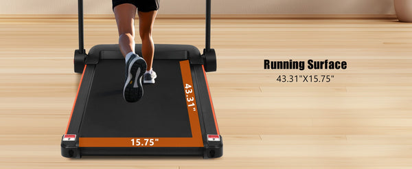 English Elm Treadmills Folding Home Fitness Machine 2.5hp Motor Shock Absorbing Belt Bluetooth Speaker N728P266573A