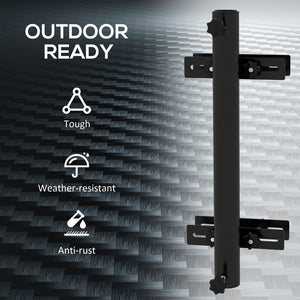 English Elm Outsunny Adjustable Patio Umbrella Holder - Space-Saving Clamp Bracket For Decks & Balconies W2225P174210-GIGA