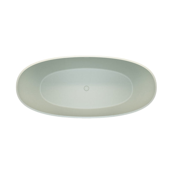 English Elm 67'' Solid Stone Resin Freestanding Soaking Tub with Ergonomic Curve for Modern Baths W2753P416680